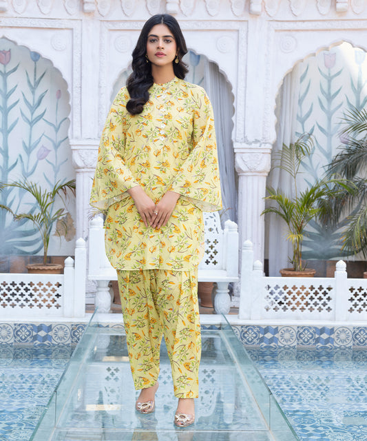 Yellow Printed Suit ZSS-1003