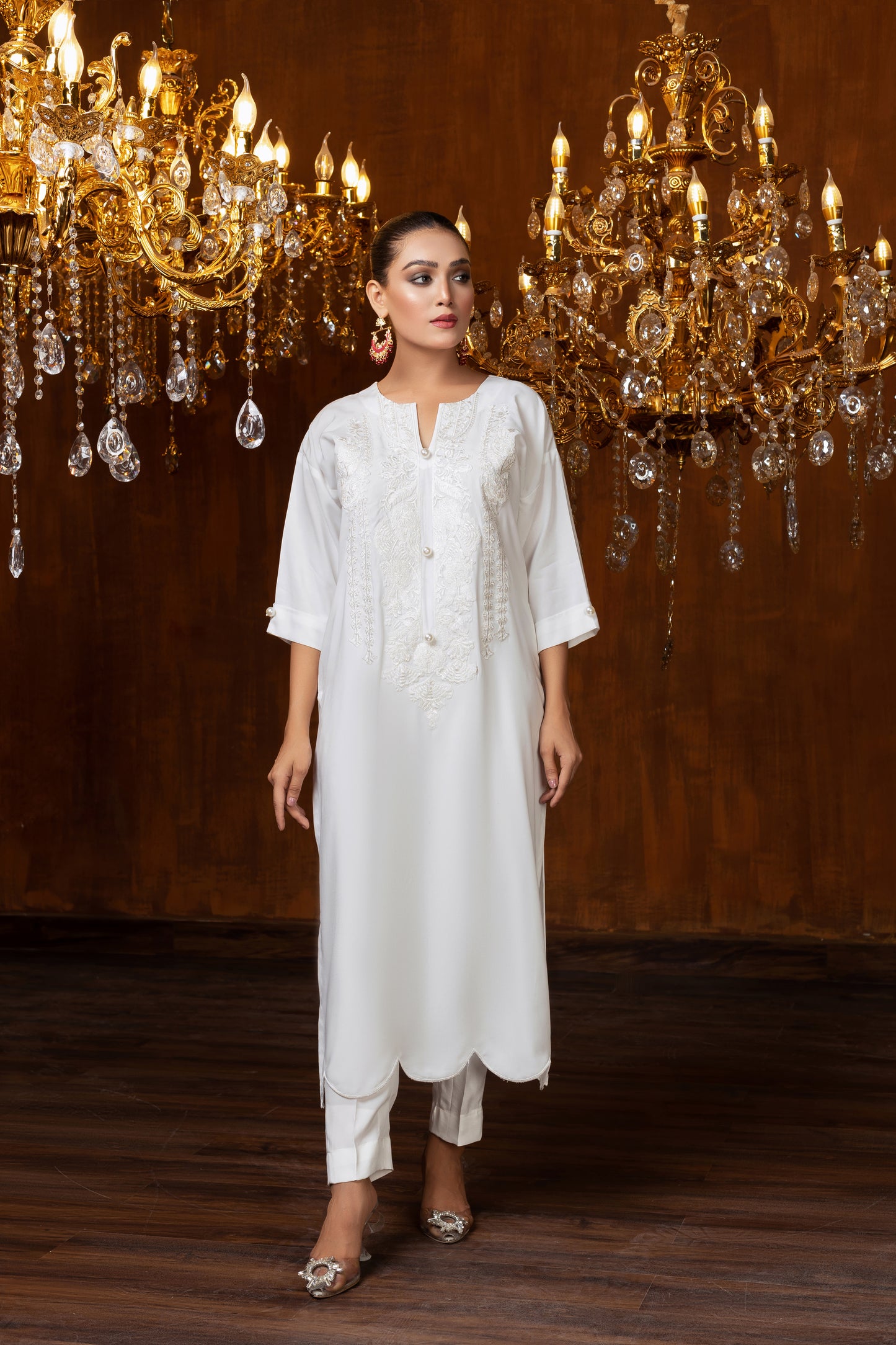 White Flowy Boski Dress