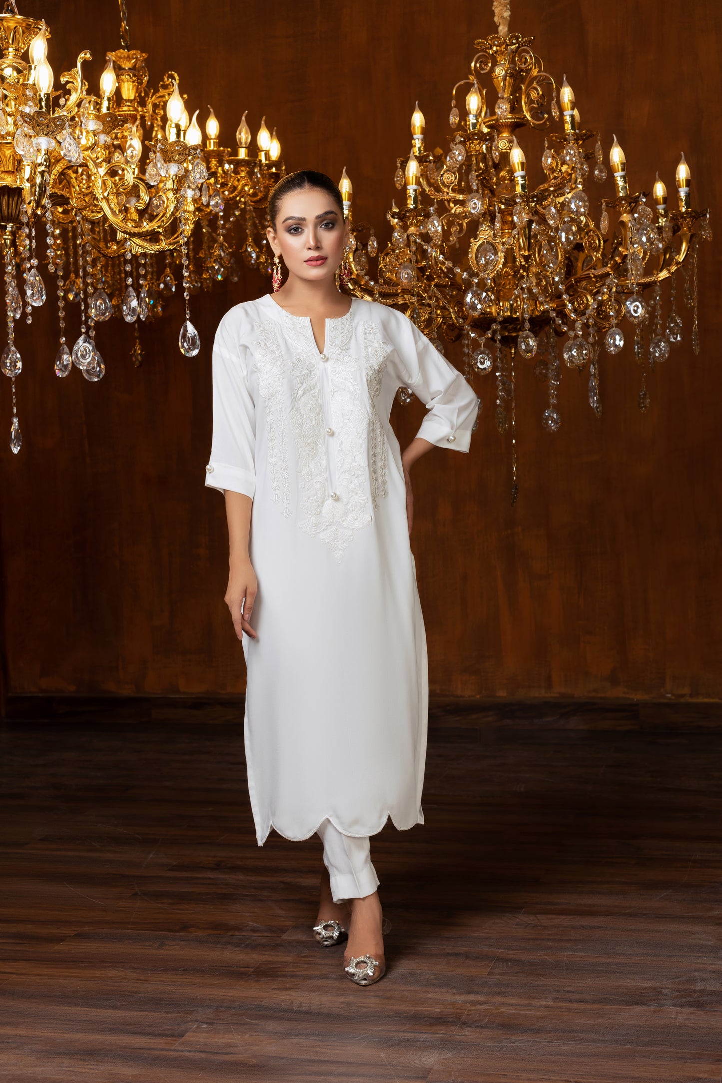 White Flowy Boski Dress