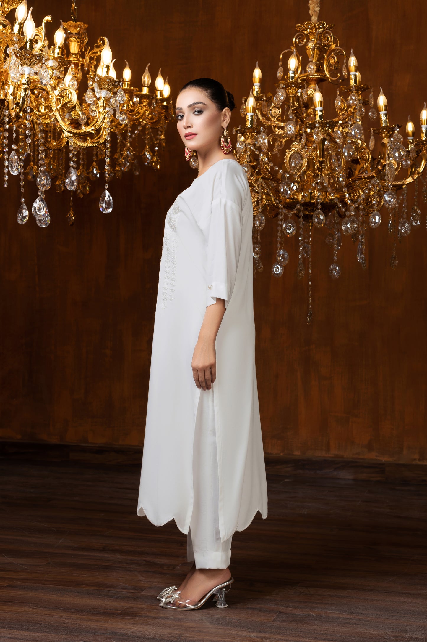 White Flowy Boski Dress