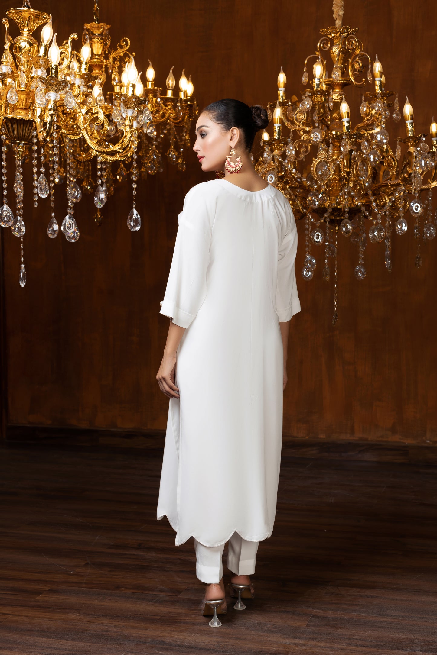 White Flowy Boski Dress