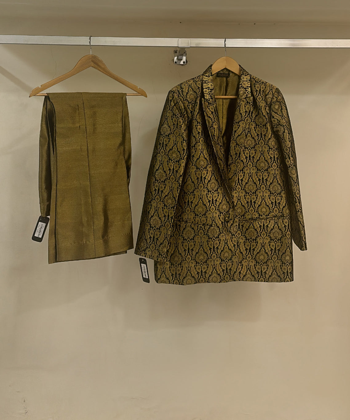 Golden Jacquard Banarasi Jacket For Ladies buy Online in Pakistan