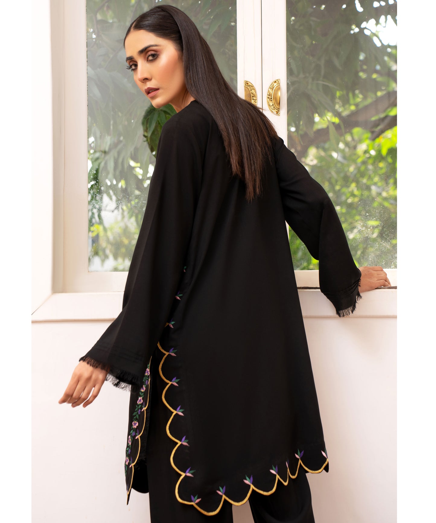 Black Linen & Pashmina Suits for Women in Pakistan