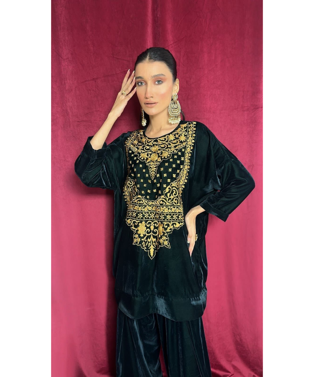 Two Piece Velvet Designer Suits With Price