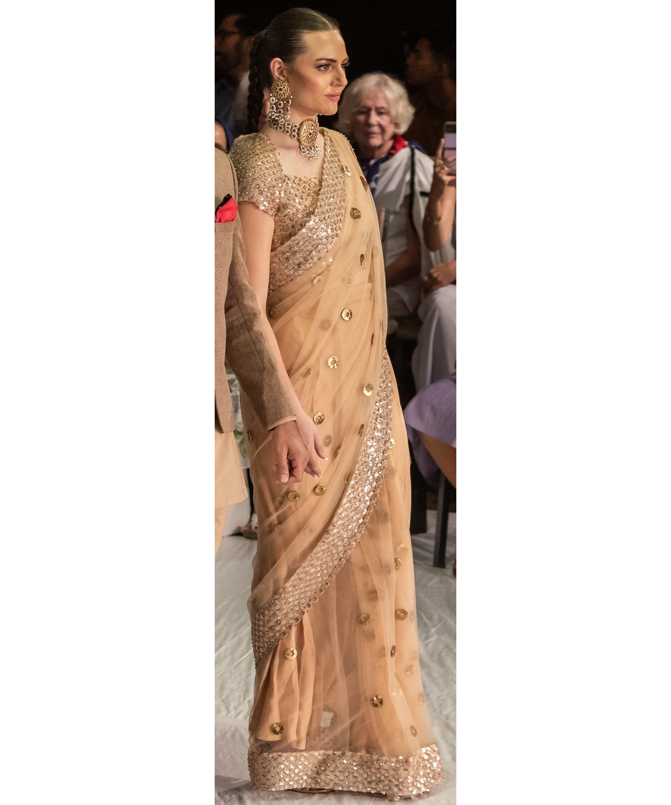 Golden bridal outlet saree online