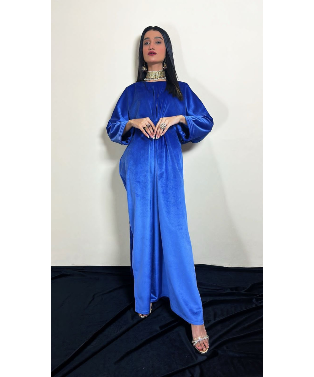  Royal blue kaftan dress for wedding